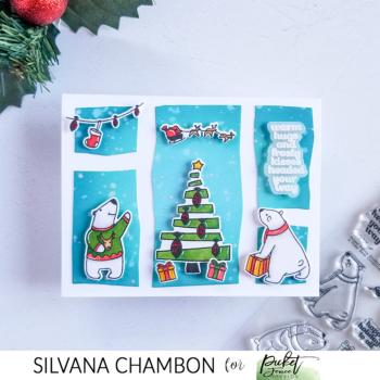 Picket Fence Studios - Clear Stamp - "A Polar Bear Christmas " - Stempel 