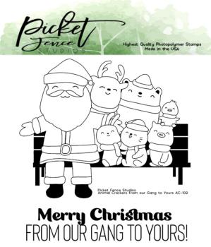 Picket Fence Studios - Clear Stamp - "Crackers from our Gang to Yours" - Stempel 