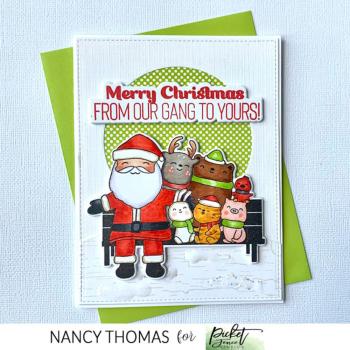 Picket Fence Studios - Clear Stamp - "Crackers from our Gang to Yours" - Stempel 