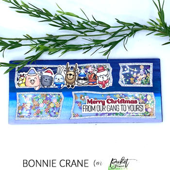 Picket Fence Studios - Clear Stamp - "Crackers from our Gang to Yours" - Stempel 