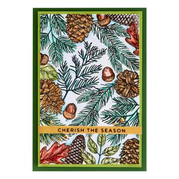 Spellbinders -  Clear Stamp - "Pretty Pine Background" - Stempel