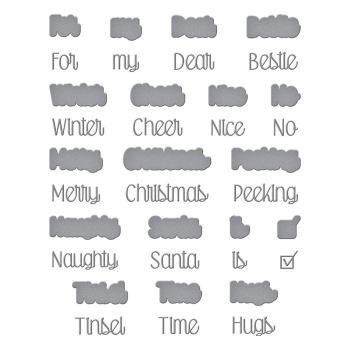 Spellbinders Dies "Tinsel Time Sentiments " Stanzschablonen