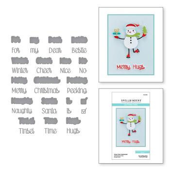 Spellbinders Dies "Tinsel Time Sentiments " Stanzschablonen