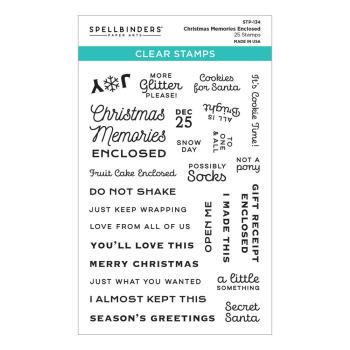 Spellbinders Stempelset - "Christmas Memories Enclosed" - Silikonstempel