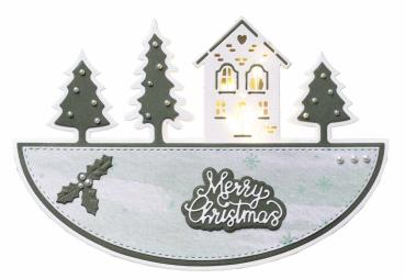 Studio Light - Dies - Winter Landscape Rocking Card Shape  - Stanze