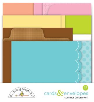 Doodlebug Design "Summer Assortment" Cards & Envelopes - Karten & Umschläge
