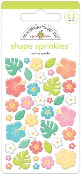 Doodlebug Design - Shape Sprinkles - "Tropical Garden " - Epoxy-Sticker