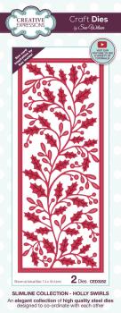 Creative Expressions - Craft Dies -  Slimline Holly Swirls - Stanze