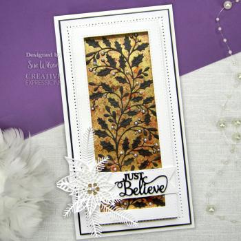 Creative Expressions - Craft Dies -  Slimline Holly Swirls - Stanze