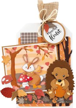 Marianne Design Collectables -  Dies - Happy Hedgehog  - Präge - und Stanzschablone 