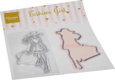 Marianne Design - Clear Stamp & Die -  Fashion Girl  - Stempel & Stanze
