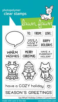 Lawn Fawn Stempelset "Say What? Holiday Critters" Clear Stamp