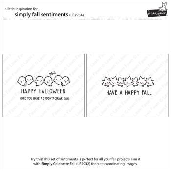 Lawn Fawn Stempelset "Simply Fall Sentiments" Clear Stamp