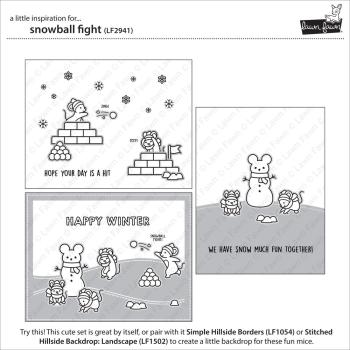 Lawn Fawn Stempelset "Snowball Fight" Clear Stamp