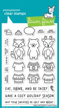 Lawn Fawn Stempelset "Ugly And Bright" Clear Stamp