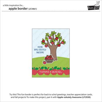 Lawn Fawn Craft Dies - "Apple Border" - Stanzen