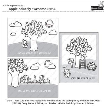 Lawn Fawn Stempelset "Apple-solutely Awesome" Clear Stamp