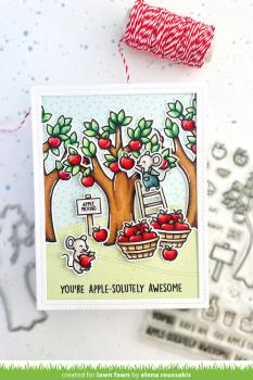 Lawn Fawn Stempelset "Apple-solutely Awesome" Clear Stamp