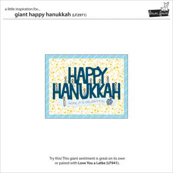 Lawn Fawn Craft Dies - "Giant Happy Hanukkah" - Stanzen