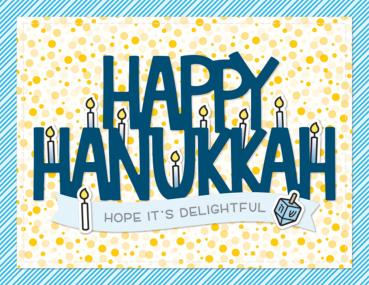 Lawn Fawn Craft Dies - "Giant Happy Hanukkah" - Stanzen