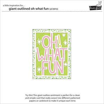 Lawn Fawn Craft Dies - "Giant Outlined Oh What Fun" - Stanzen