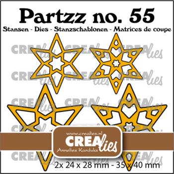 Crealies - Craft Die - Partzz Stars - Stanzschablone 