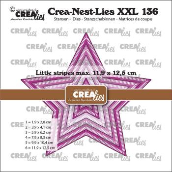 Crealies - Craft Die - Crea-Nest-Lies XXL Stars with Little Stripes - Stanzschablone 