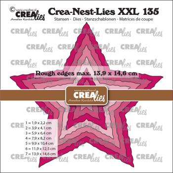 Crealies - Craft Die - Crea-Nest-Lies XXL Stars with Rough Edges - Stanzschablone 