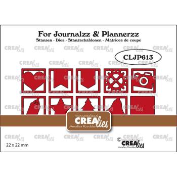 Crealies - Craft Die - For Journalzz - Plannerzz Icons In Squares Set A - Stanzschablone 