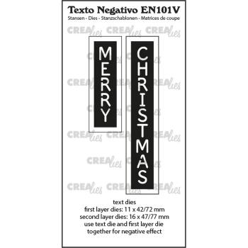 Crealies - Craft Die - Texto Negativo Merry Christmas  - Stanzschablone 