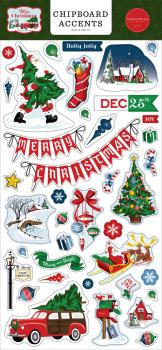 Carta Bella - Chipboard - "White Christmas " - Sticker