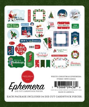 Carta Bella - Ephemera - "White Christmas" - Stanzteile