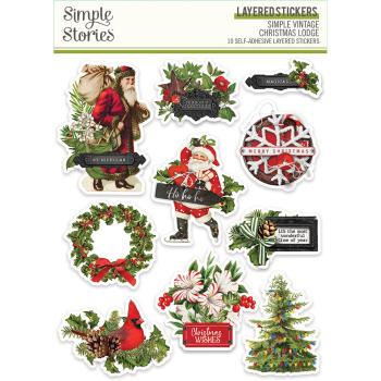 Simple Stories - Simple Vintage Christmas Lodge  - Layered Stickers 