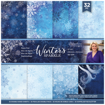 Crafters Companion - Winter's Sparkle - 12" Paper Pack