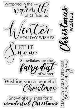 Crafters Companion - Winter Holiday Wishes - Clear Stamps