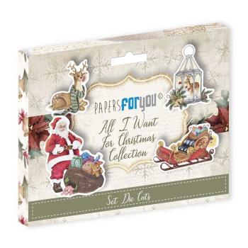 Papers For You - Die Cuts - All I Want For Christmas  - Stanzteile