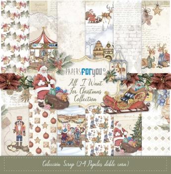 Papers For You - Scrap Paper Pack - All I Want For Christmas  - 8x8 Inch 