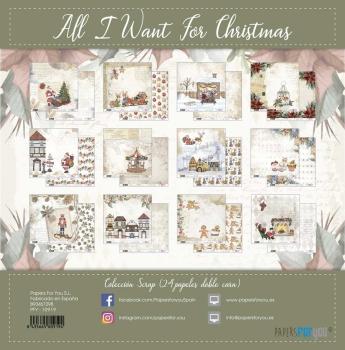 Papers For You - Scrap Paper Pack - All I Want For Christmas  - 8x8 Inch 