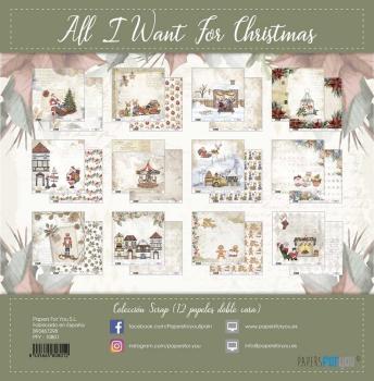 Papers For You - Paper Pad - All I Want For Christmas  - 30,5x32 cm - Paper Pack