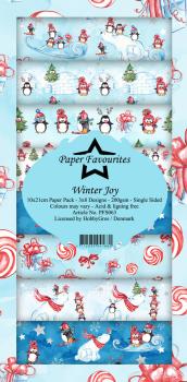 Paper Favourites - "  Winter Joy  " - Slim Paper Pack - 3x8 Inch 