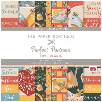 The Paper Boutique - Embellishment Pad -  Tweethearts - 8x8 Inch - Designpapier