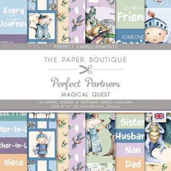 The Paper Boutique - Embellishment Pad - Magical Quest  - 8x8 Inch - Designpapier
