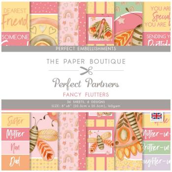 The Paper Boutique - Embellishment Pad -  Fancy flutters - 8x8 Inch - Designpapier