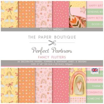 The Paper Boutique - Decorative Paper - Fancy flutters - 8x8 Inch - Paper Pad - Designpapier