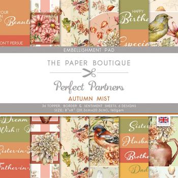The Paper Boutique - Embellishment Pad - autumn mist  - 8x8 Inch - Designpapier