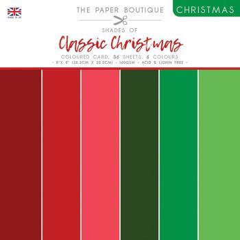 The Paper Boutique - Colour Card -  Shades of classic Christmas  - 8x8 Inch - Cardstock
