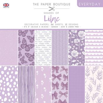 The Paper Boutique - Decorative Paper - Everyday shades of Lilac - 8x8 Inch - Paper Pad - Designpapier