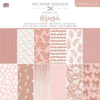 The Paper Boutique - Decorative Paper - Everyday shades of Blush - 8x8 Inch - Paper Pad - Designpapier