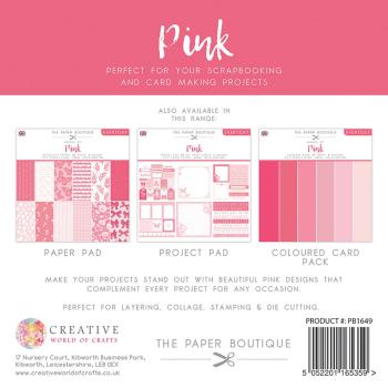 The Paper Boutique - Project Pad -  Everyday shades of pink  - 8x8 Inch - Paper Pad - Designpapier