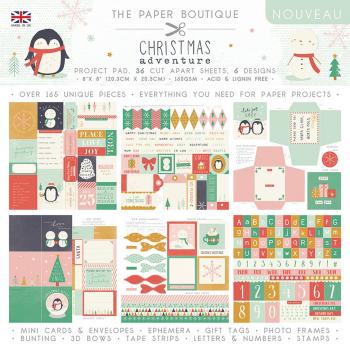 The Paper Boutique - Project Pad -  Christmas adventure  - 8x8 Inch - Paper Pad - Designpapier